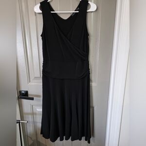 The Limited Womans Small Black Sleeveless Dress Wrap Stretchy